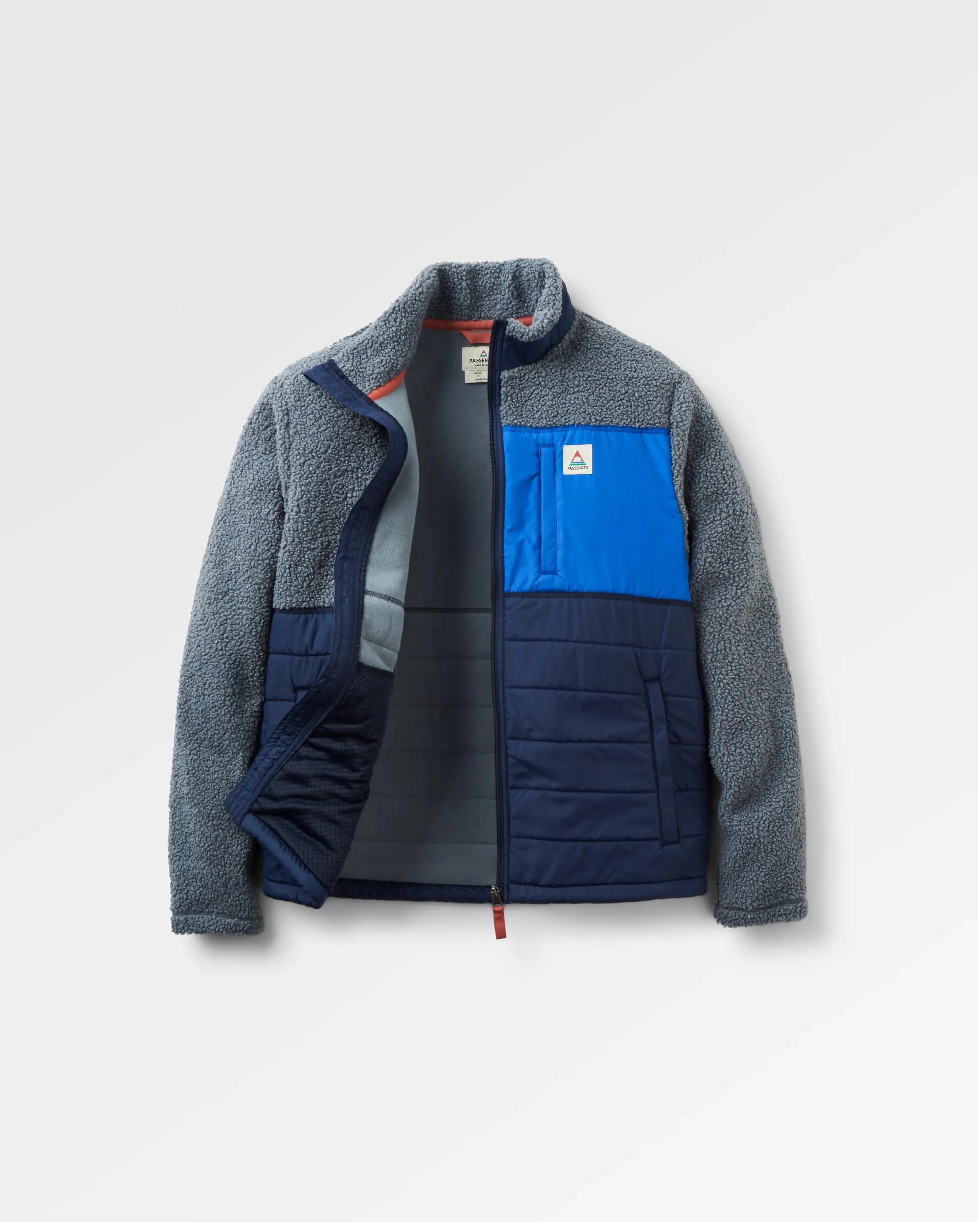 Born Explorer Polar-Lined Sherpa Fleece - Rich Navy/Storm Grey