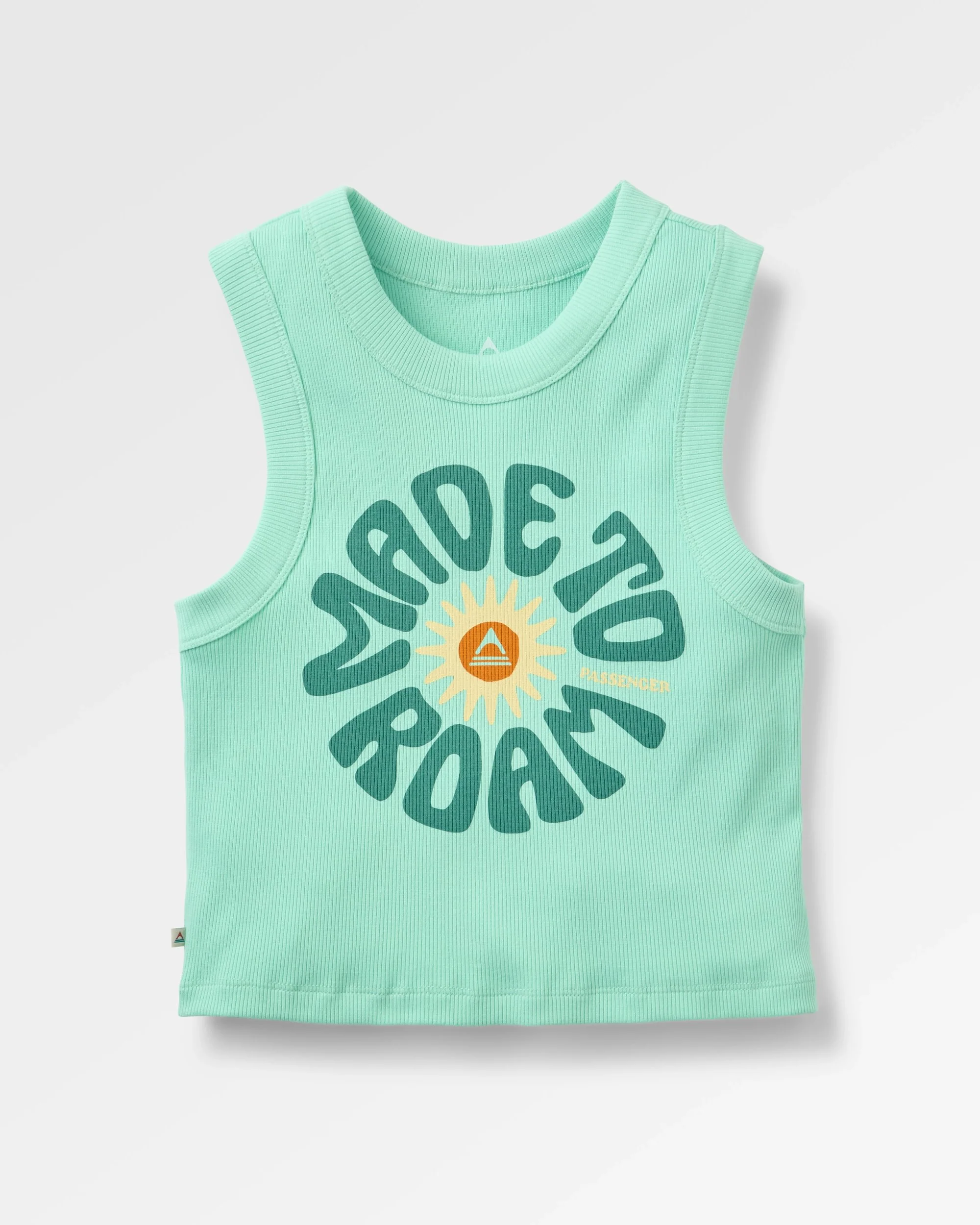 Easy Days Ribbed Graphic Vest - Aquamarine