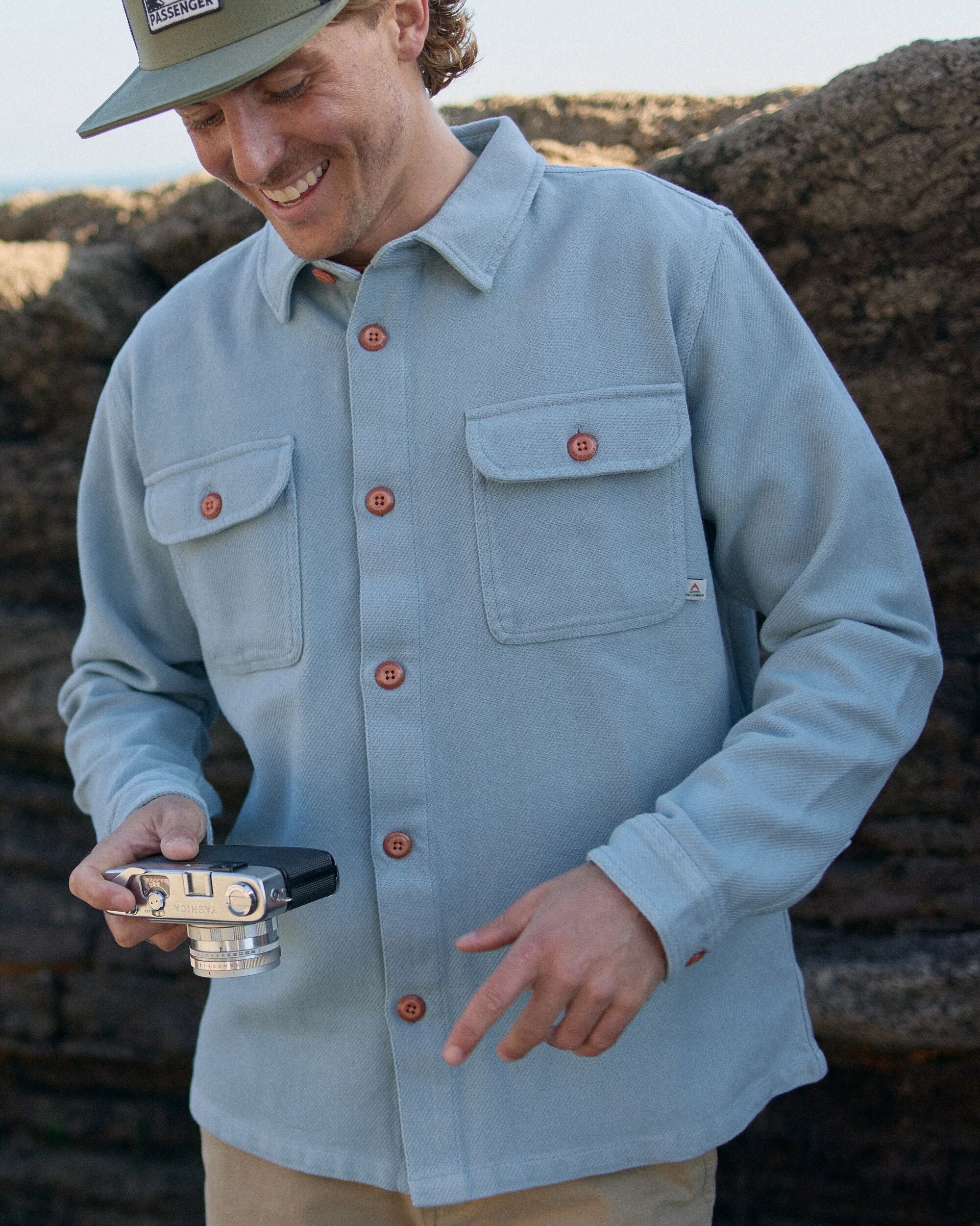 Island Twill Shirt - Faded Denim