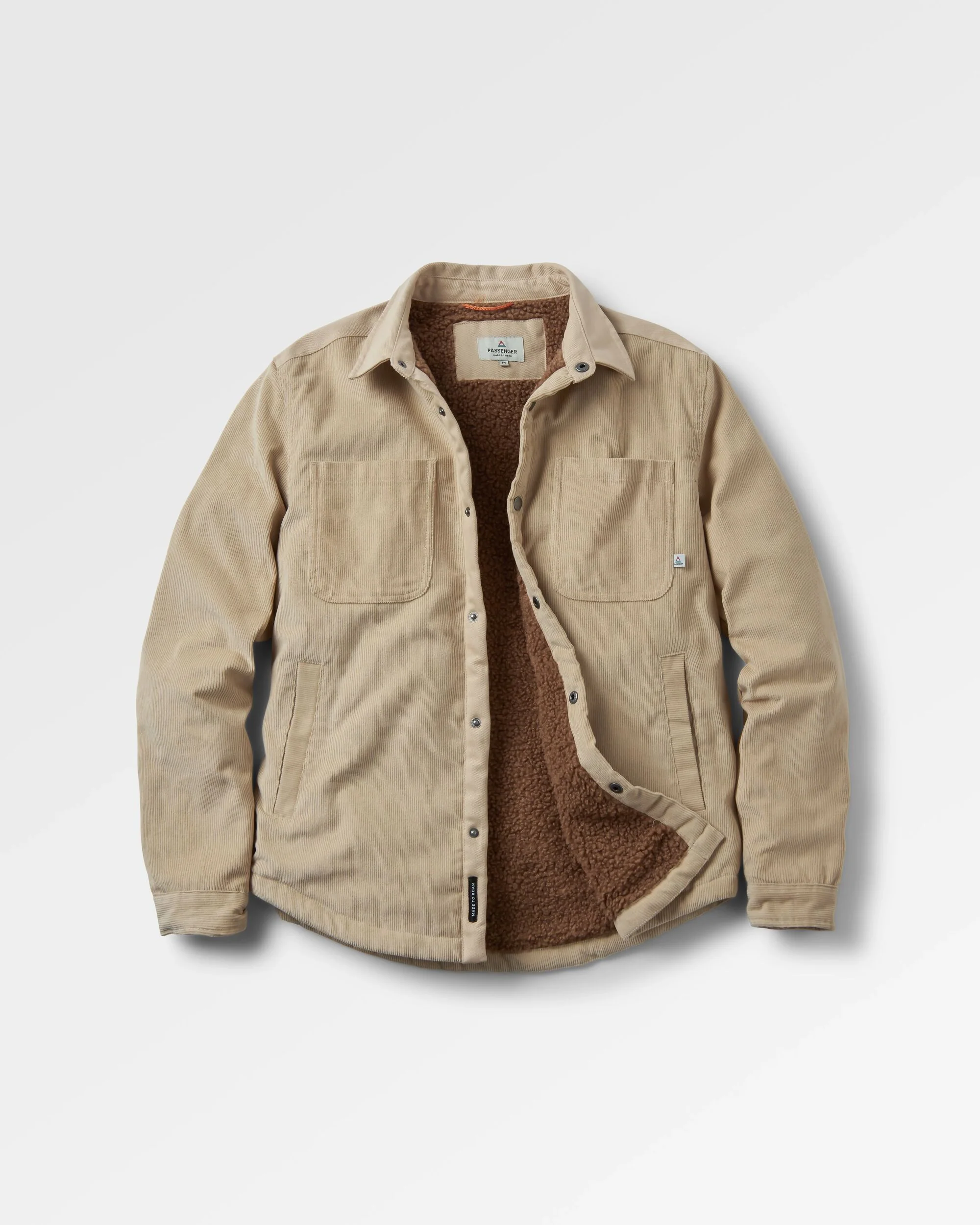 Kodiak Sherpa Lined Cord Overshirt - Stone - Image 2