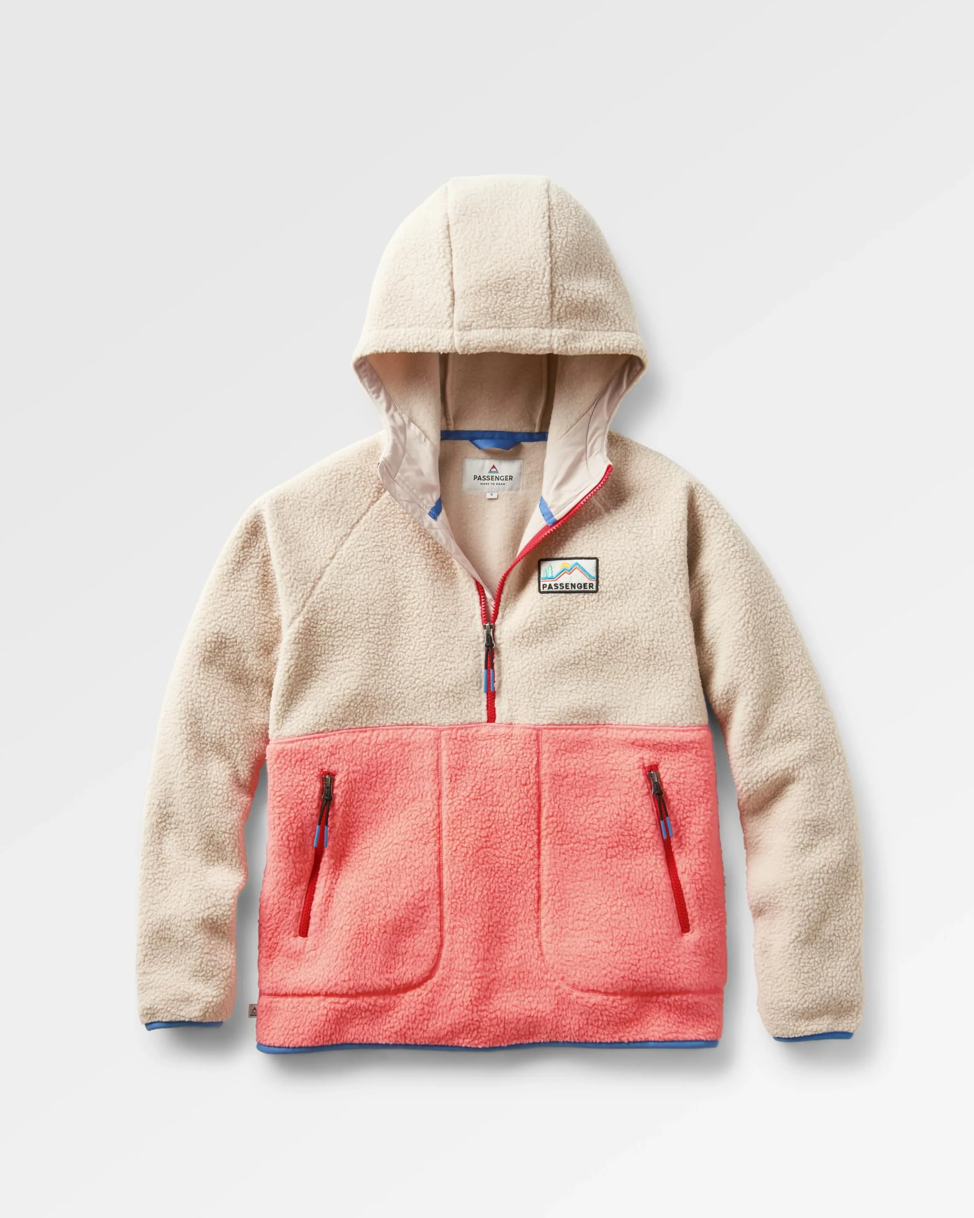 Maine 1/2 Zip Sherpa Fleece - Shell Pink