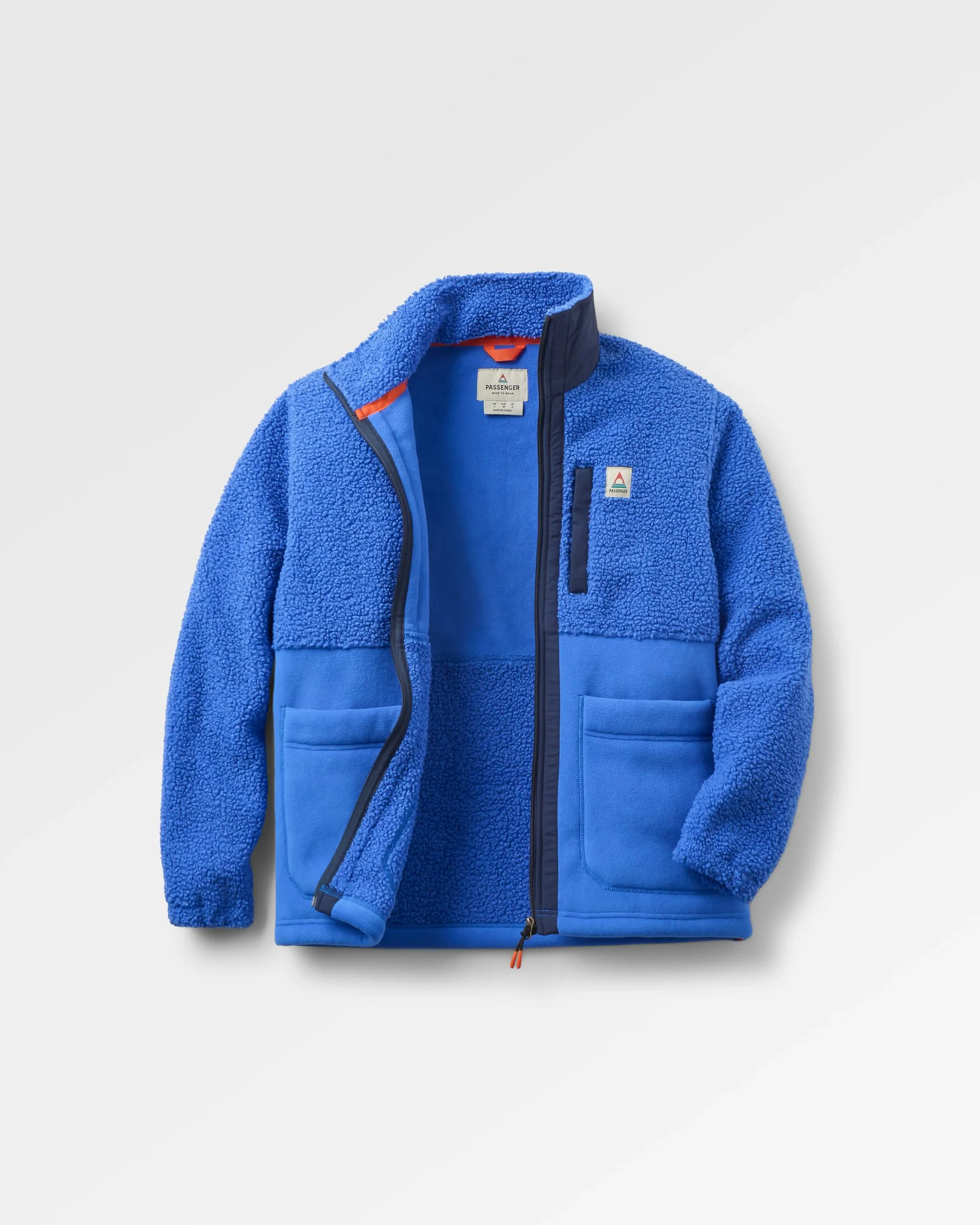Oak Teddy Long Line Fleece - Electric Blue