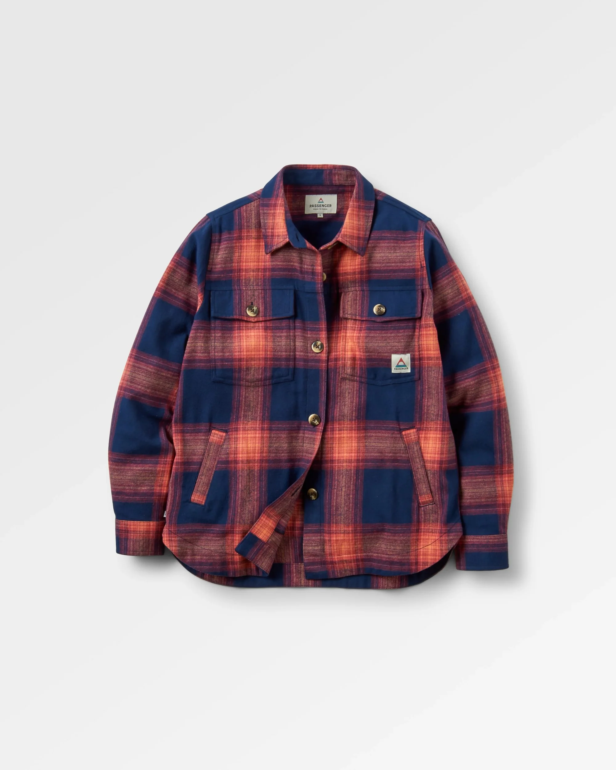 Stella LS Shirt - Rich Navy/ Red Ochre Check - Image 2