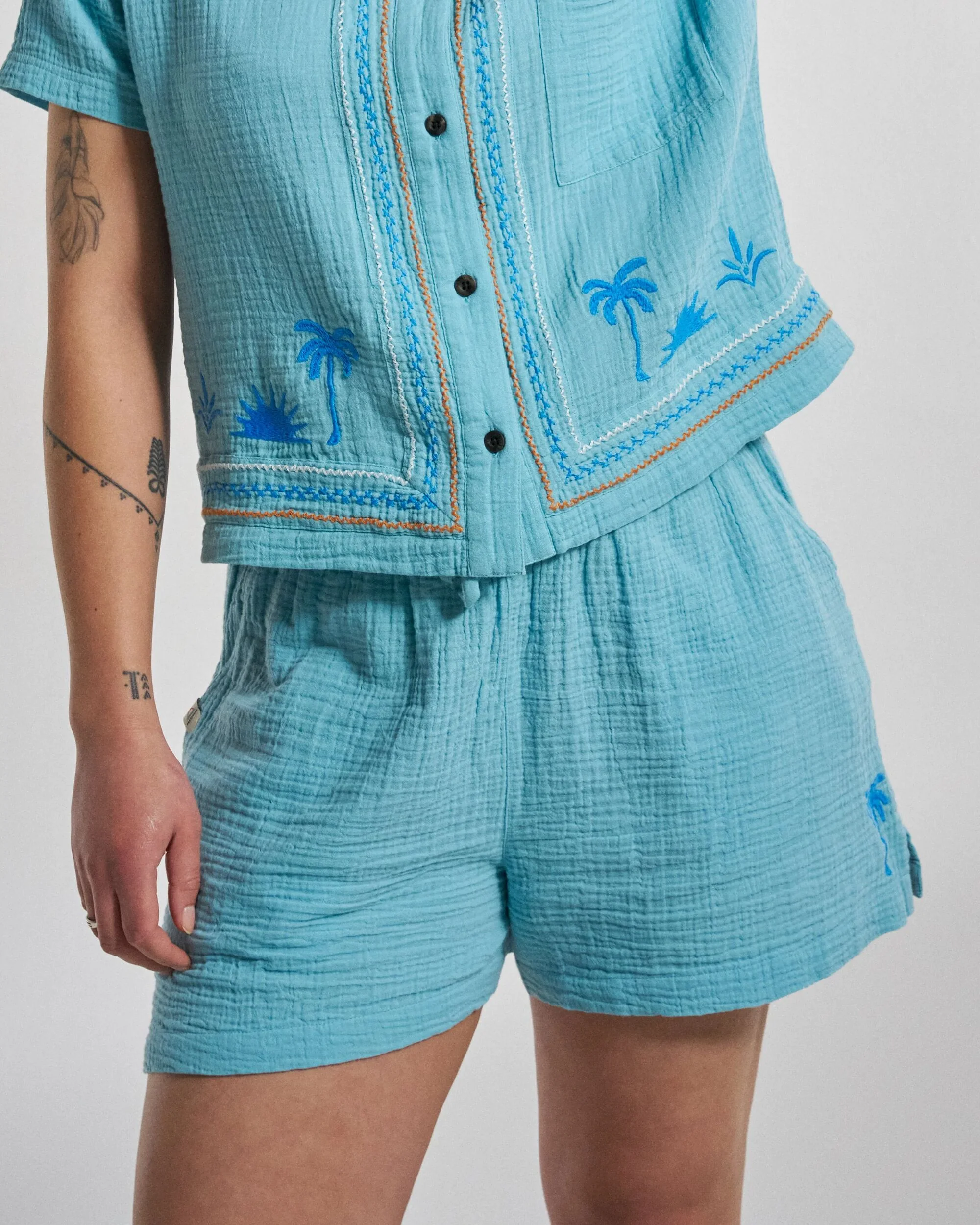 Waveney Short - Retro Blue